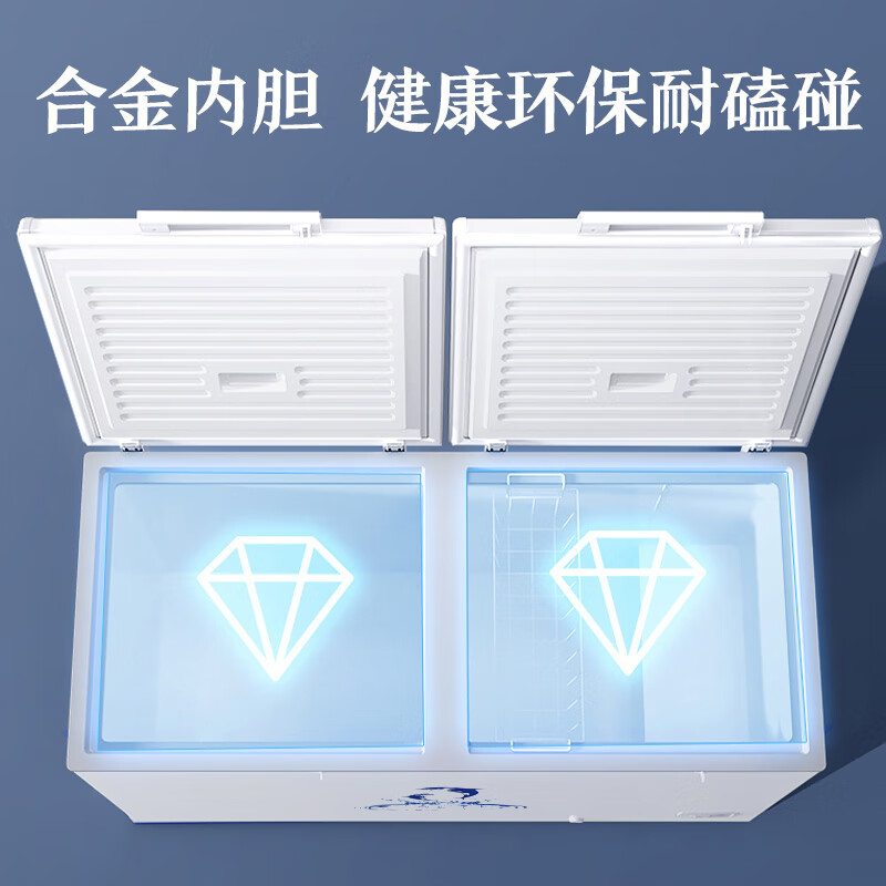 AUCMA 500-liter single-temperature freezer household commercial horizontal large freezer ice cream cabinet refrigerated cabinet freezer top-opening refrigerator first-class energy efficiency BC/BD-500HNE trade-in