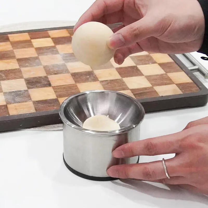 OEING German stainless steel dumpling wrapper household dumpling noodle rolling ball round tool dumpling wrapper mold stainless steel dumpling wrapper 1 pack