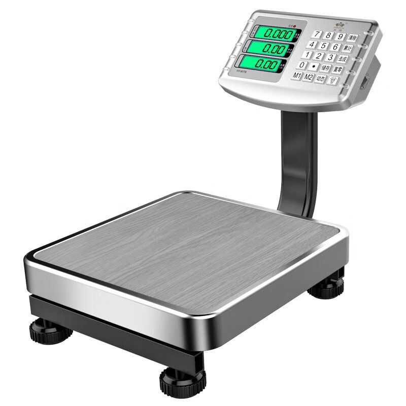 Supreme Supreme 60kg kilogram electronic scale commercial platform scale accurate weighing electronic scale stall selling vegetables rechargeable small scale rotating head steel button 60kg black letter foldable