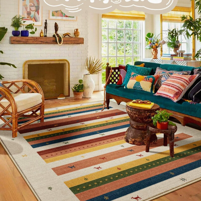 Oulens (Oulens) Nordic living room carpet coffee table blanket modern simple carpet home room bedroom carpet bedside mat Spice Market 120cm*80cm value bedside blanket