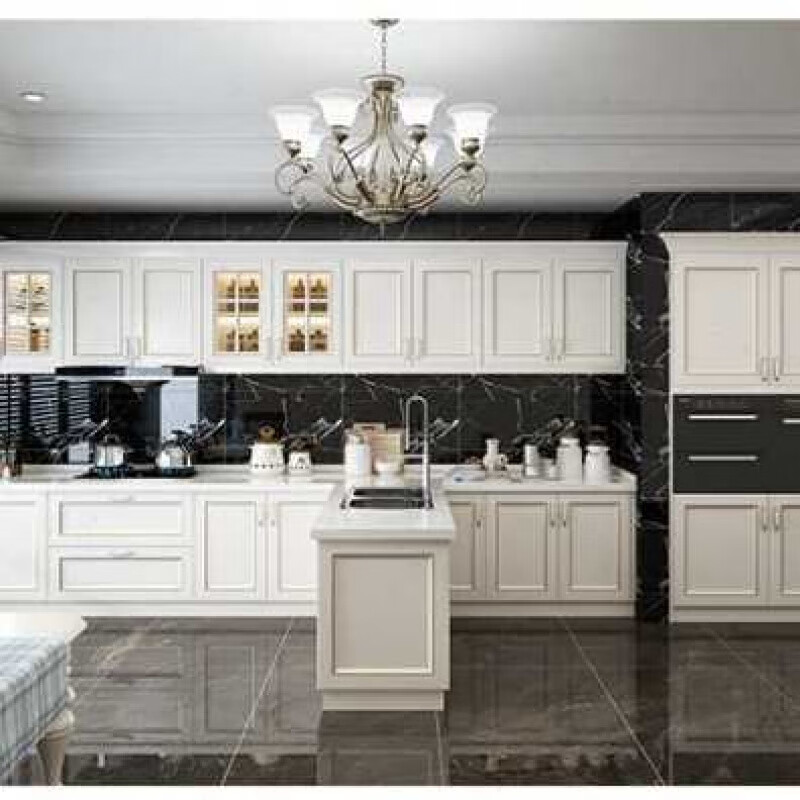 OTHER/Other new new stainless steel integrated cabinets custom-made modern simple small apartment 304 stainless steel cabinets old kitchen renovation chocolate color 1 meter