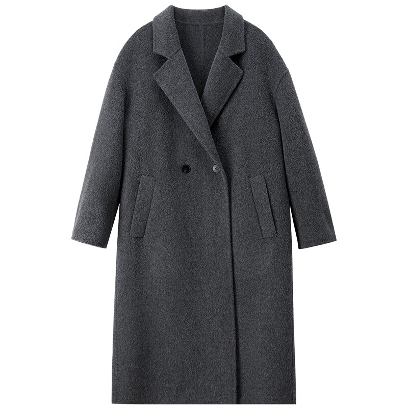Shandubila 100% wool warm woolen coat for women winter tailored suit collar mid-length coat small commuter coat