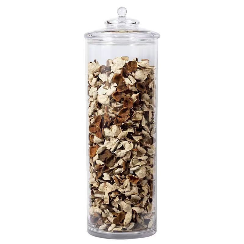 NAOISKEY Naoski large-capacity tangerine peel storage jar sealed special lidded packaging jar glass barrel tea jar transparent orange display bottle 25cm mouth 80cm high