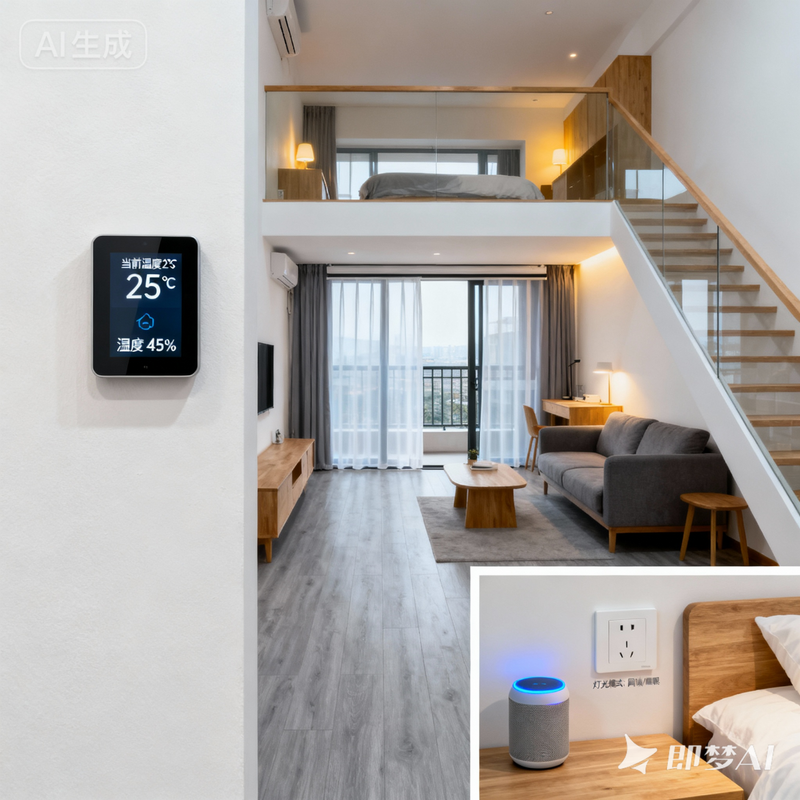 Suitable for Mijia whole-house smart home electric curtains, lighting atmosphere, customized design solutions, monitoring alarms, apartment loft (five-year warranty)