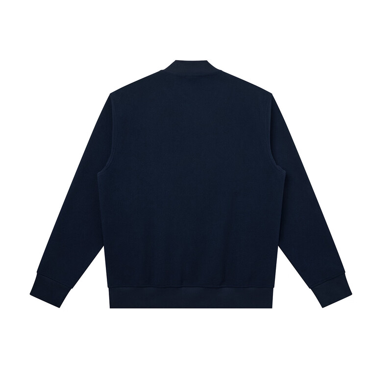 HAZZYS Men's Autumn and Winter Polar Fleece Loose Jacket PHIZ Series Baseball Collar MA-1 Jacket