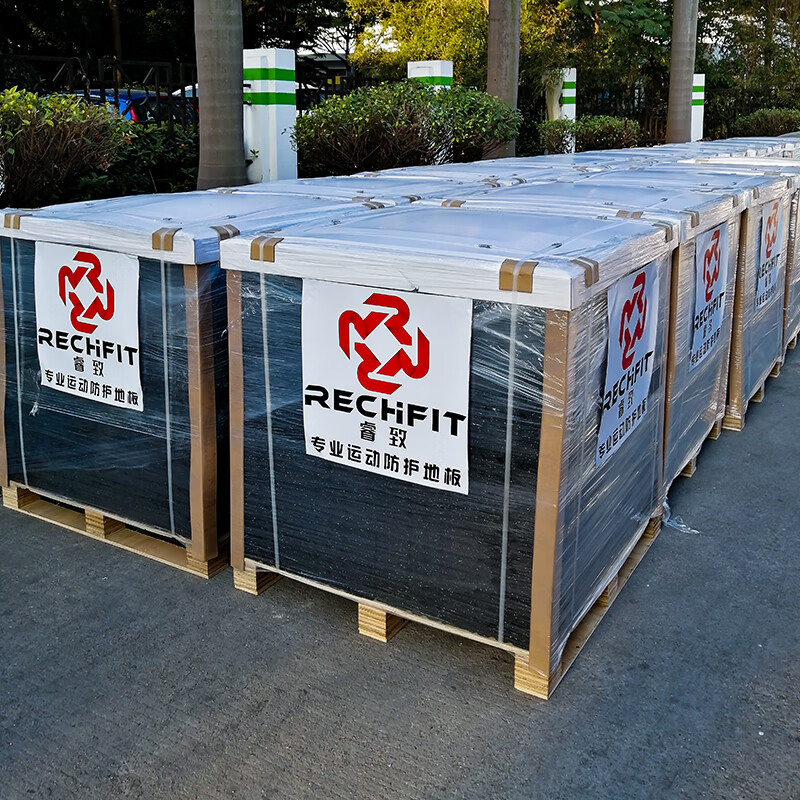 RECHFIT gym rubber floor mats, shock-absorbing, soundproofing, anti-slip, anti-smashing, cushioning floor fitness floor mats, sports floor rubber