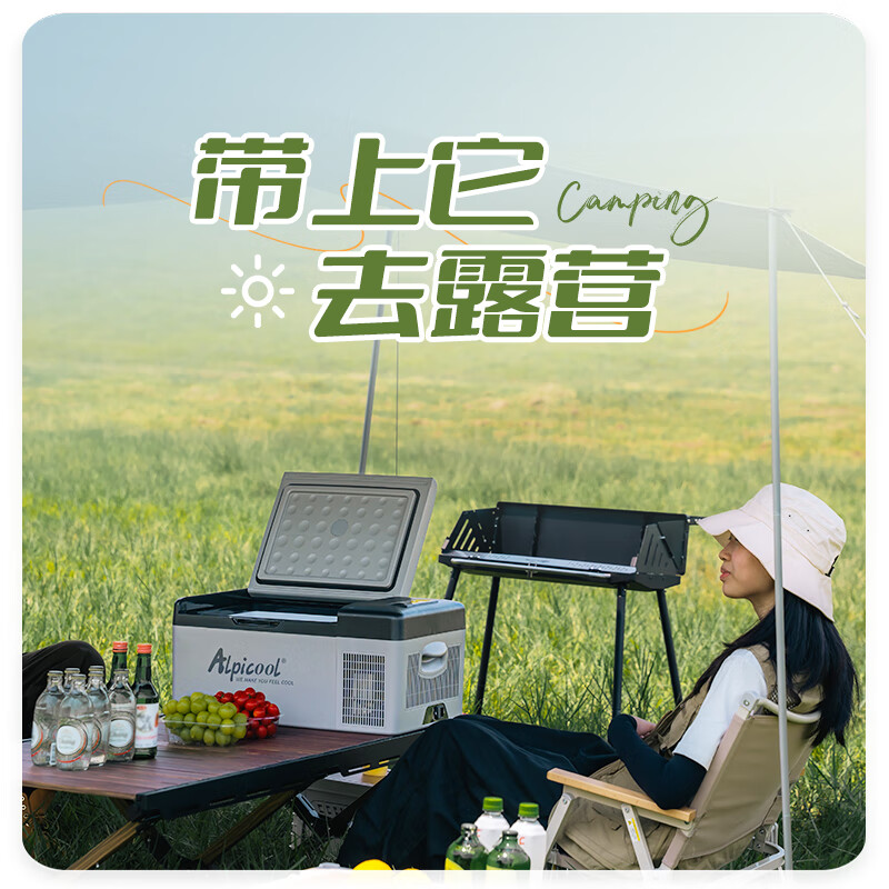 Alpicool Car Refrigerator C15 Car Home Dual-Use APP Dormitory Mini Freezer Refrigerator Outdoor Travel Compressor Small Refrigerator