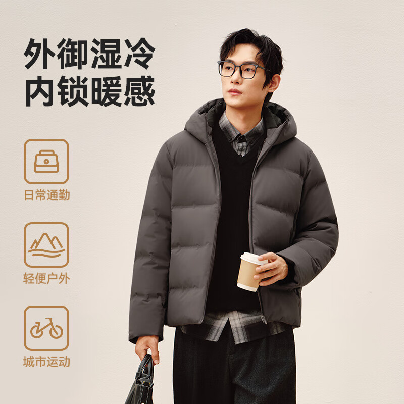 Made in Tokyo, seamless goose down jacket, down jacket for men and women, hooded winter new warm jacket, black L