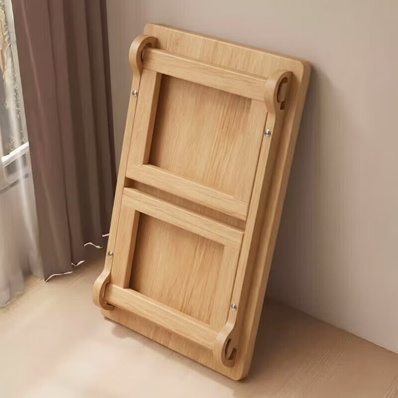 Solid wood small table bay window foldable table kang table household tatami coffee table bed table eating low table computer table pine model folding bay window table log color 60*40
