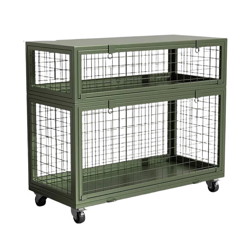 Jingsheng Fengbo military green removable mesh cage heavy material transport box wheeled pallet storage metal mesh cage removable with handle 1800*1000*1400mm