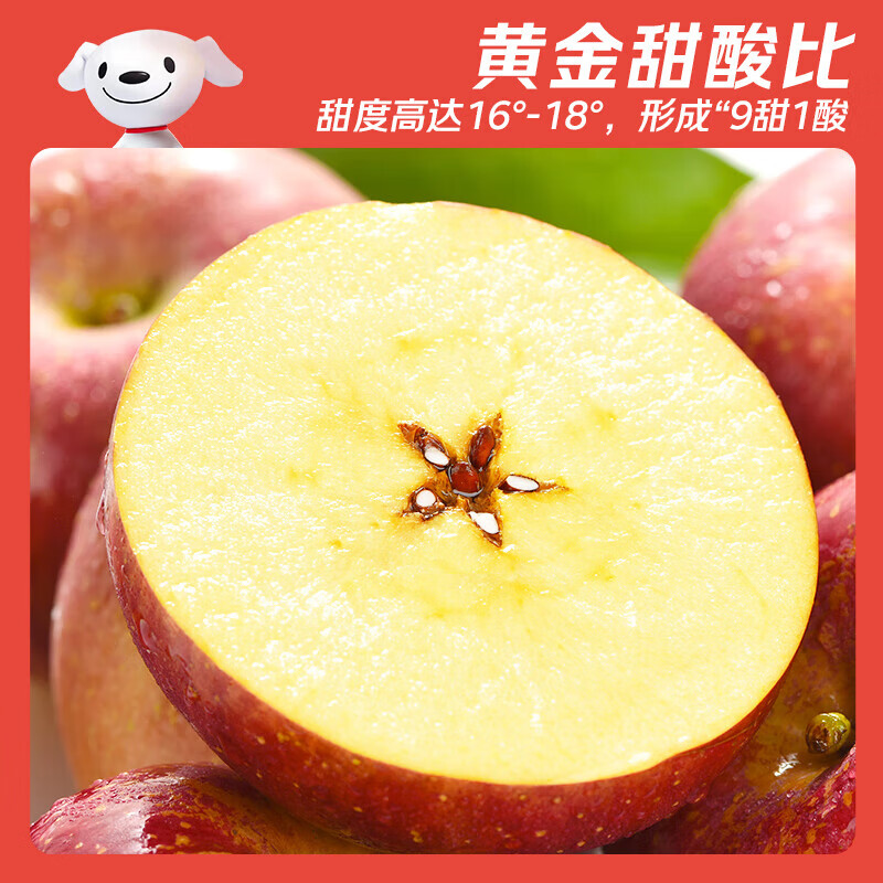 Jingxiansheng Yunnan Zhaotong Rock Candy Chou Apple, net weight 4.5kg, single fruit 70mm+, free shipping directly from the source