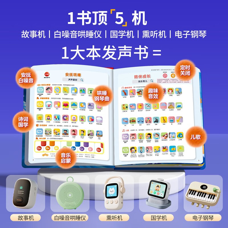 Children's Joy 365 Night Sleep Story Audio Book Finger Pointing Audio Book Andersen's Fairy Tales Grimm's Fairy Tales Idiom Stories Newly Upgraded Story Collection Audiobook Baby Early Education Story Machine Smoked Listening Machine Chinese Learning Machine One-year Gift New Year's Day Gift New Year's Gift Click to Read Audio Book Audiobook Early Education Audio Book