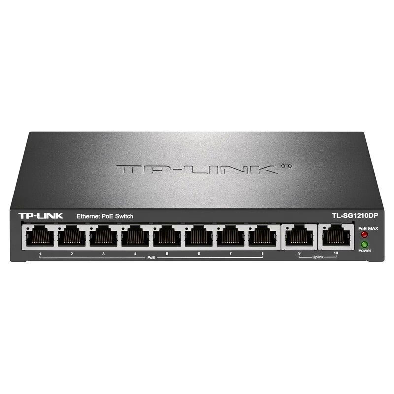Pulian Pulian (TP-LINK) Pulian TPLINKTLSG1210DP2210LP full Gigabit 8-port POE monitoring network switch 8GEPoE TL-SG2210LP65W8POE+2 network port