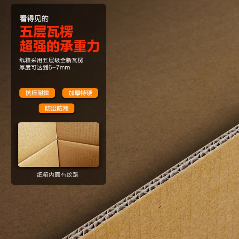 Spring Festival cash rebate storage thickened and hardened moving carton storage and organization home life cartons 3 equipped with buckle handles enhanced version 60*40*50