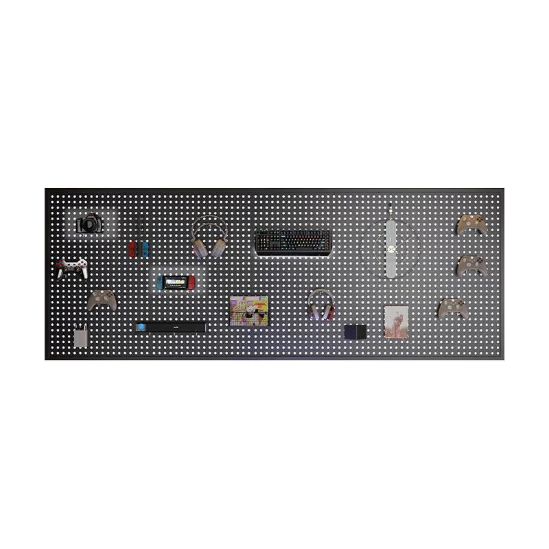 Musong hole board gaming room partition shelf study room computer desk gaming wall punch-free hanging board wall custom metal light strip Bluetooth colorful-5 meters long default