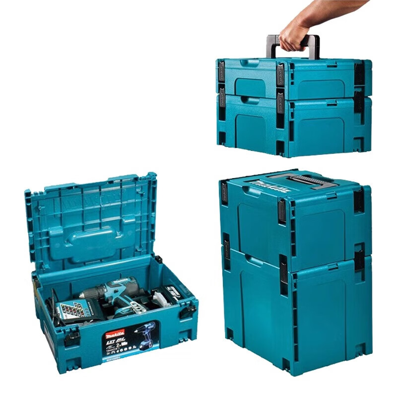 Makita (MAKITA) original tool box multi-functional parts storage box electrician suitcase industrial folding box plastic box No. 3