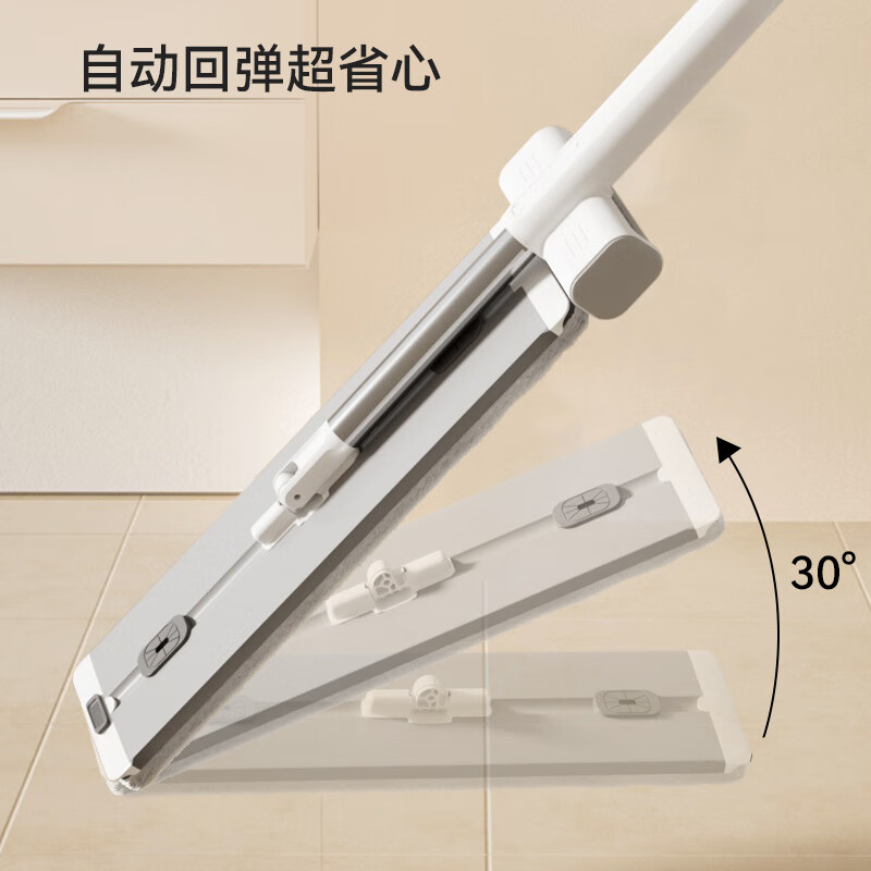 Made in Tokyo, aluminum alloy flat mop 42cm large, hand-wash-free household mopping tool, one mop, including mop*2