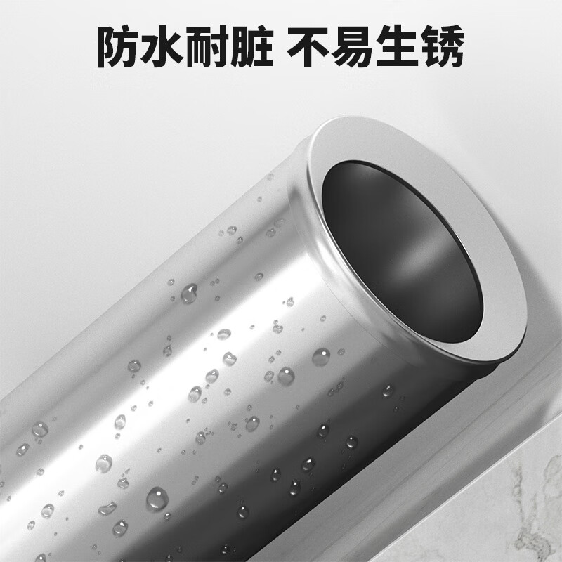 KUK stainless steel trash can 25*61cm swing lid round bucket outdoor shopping mall hotel vertical flip lid Hong Kong style bucket peel box