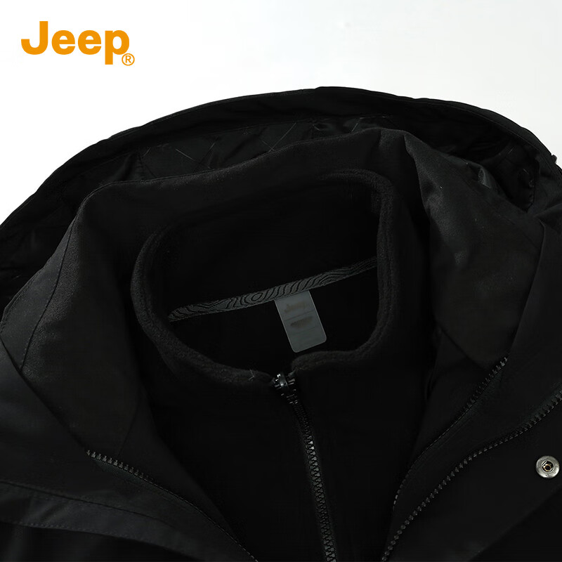 JEEP Jeep Expedition Series Jacket Men's Three-in-One Outdoor Mountaineering Jacket Fleece Liner Autumn and Winter Windproof Jacket Men's