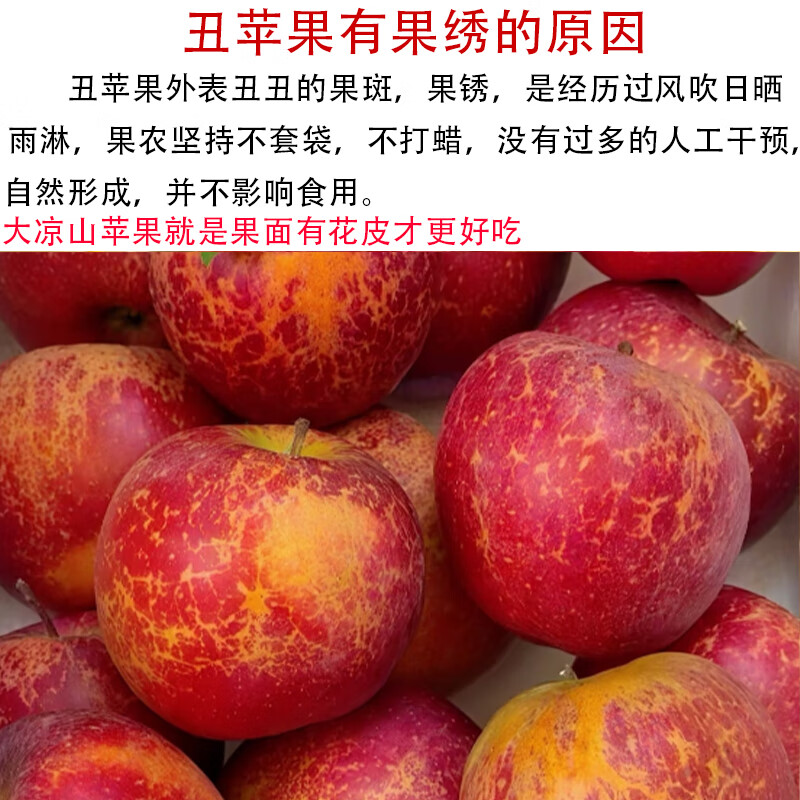 Jingxiansheng Sichuan Daliangshan ugly apples, net weight 4.5kg, single fruit 70-75mm, Yanyuan ugly apples, straight from the source
