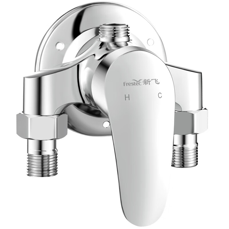 Xinfei exposed shower faucet copper mixing valve shower open tube solar hot and cold mixing valve faucet shower switch