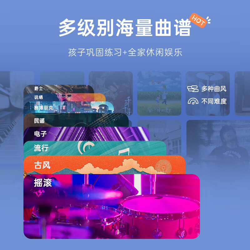 The ONE Electronic Drum Set Drum Desktop Home Portable Version Adult Beginner Children's Percussion Silent Drum TRD