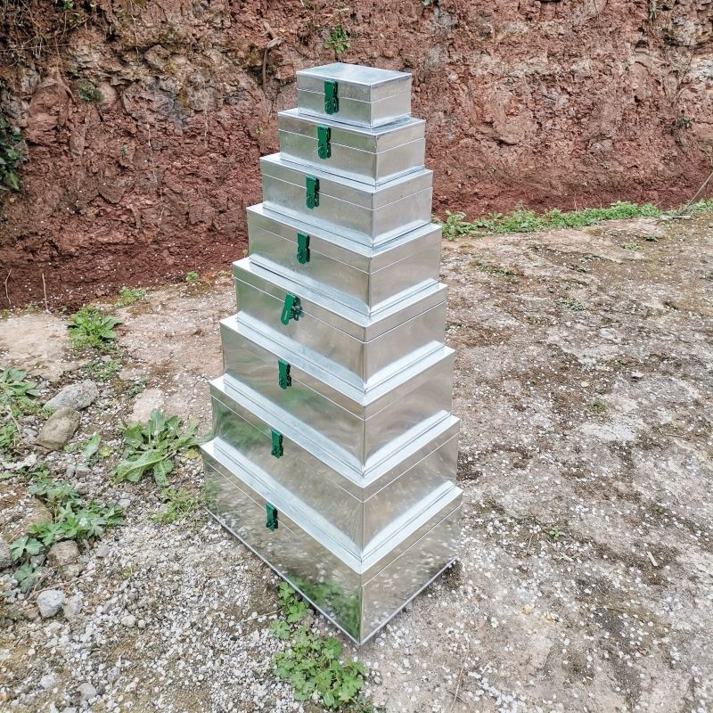 An Junsheng Iron Box Iron Box Large Hardware Tool Box Customized Storage Box Storage Box Trunk Tin Tin Box with Lock No. 1 Iron Box Length 41 Width 25 Height 15 Padlock