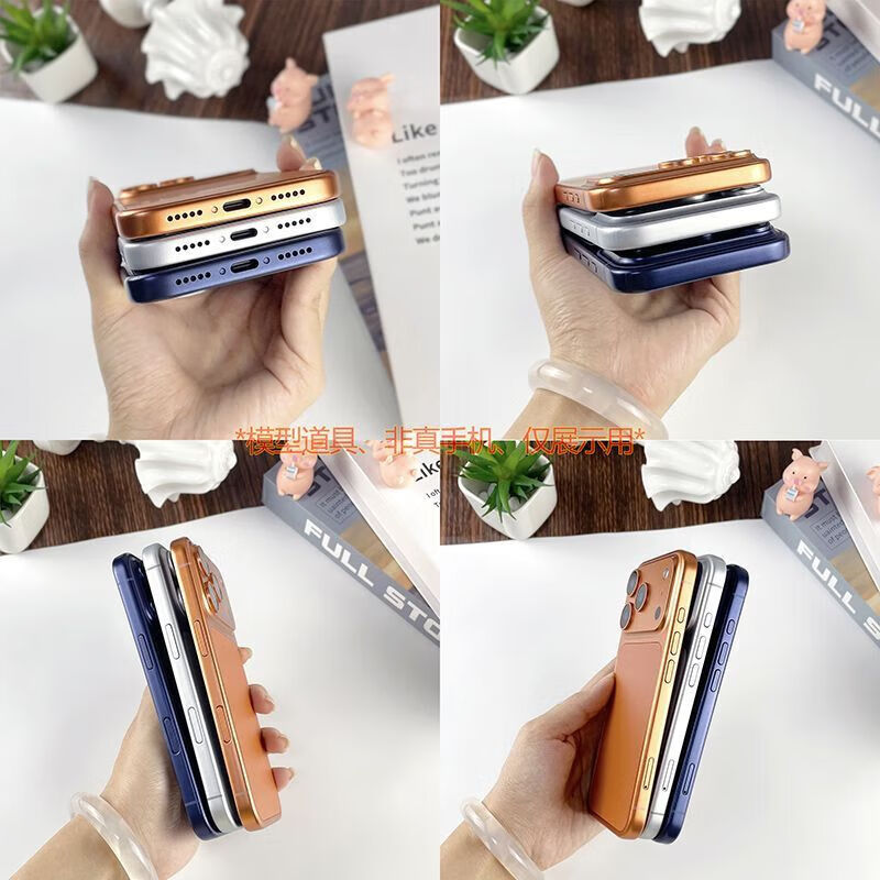 Black soil mobile phone model can be turned on and handed over iPhone17promax Apple 17 new simulation model promax mobile phone model color screen 17Promax silver bright screen model (glass screen)