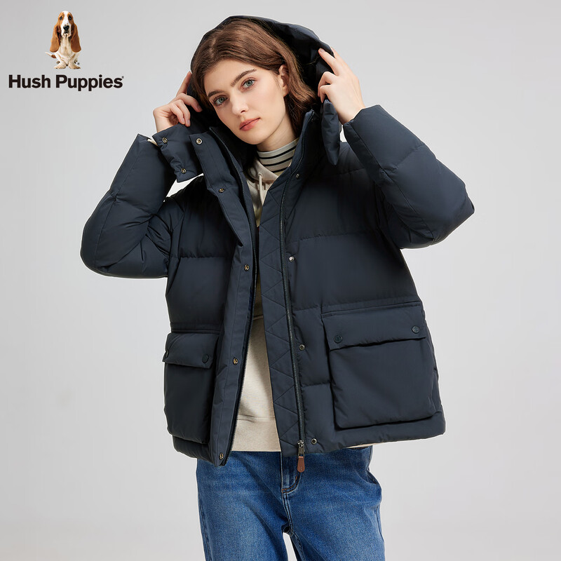 Hush Puppies comfortable and warm women's 2025 winter new fluffy, comfortable and warm comfort down jacket Xuanqinglan M