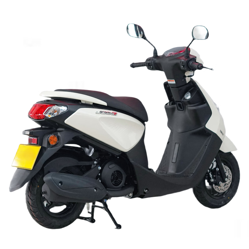 Yamaha Qiaoge iPlus125 pedal fuel motorcycle, fuel-saving commuter transportation, cost-effective, ivory white upgraded model