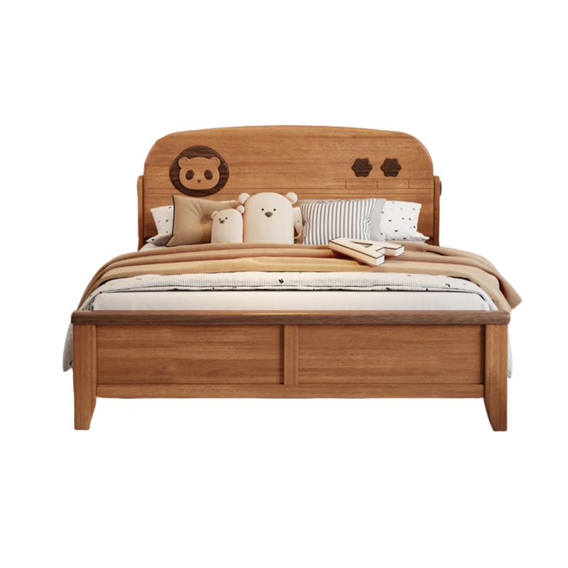Caiti solid wood children's bed for boys and girls 1.2m single bed 1.5m teen bedroom bed storage bed home bed single bed standard pine silent bed board 150*190cm standard pine silent bed board