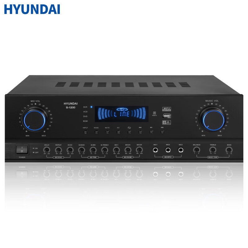 HYUNDAI S1200 home ktv audio amplifier dedicated for home card package speakers high-fidelity bluetooth wireless high-power music amplifier