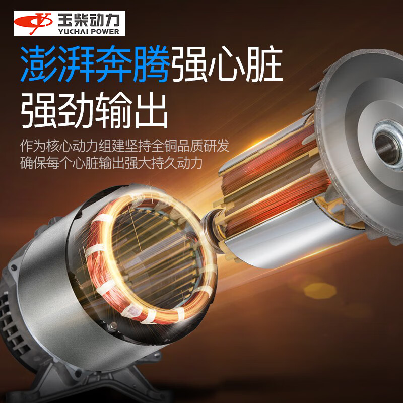 Yuchai gasoline generator 220V household small 3/5/6/8/10KW kilowatt single three-phase 380v outdoor new Yuchai 10kw dual voltage + multi-fuel