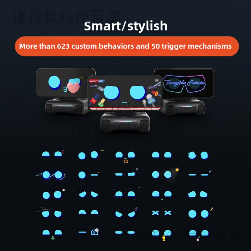 Lool RObot robot smart desktop robot mobile phone Ai assistant facial recognition gesture interaction space black LOOi + suction ring + nine free benefits