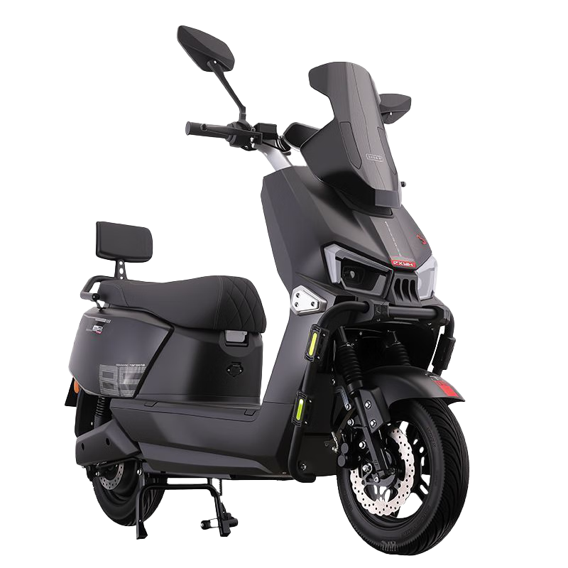 Dalong Yinghao electric motorcycle mecha 72V high power long endurance long-distance running king takeaway battery travel scooter matte black/speed 50M/front and rear disc brakes/backrest board 60V26A/new black gold graphene battery/wooden frame shipped