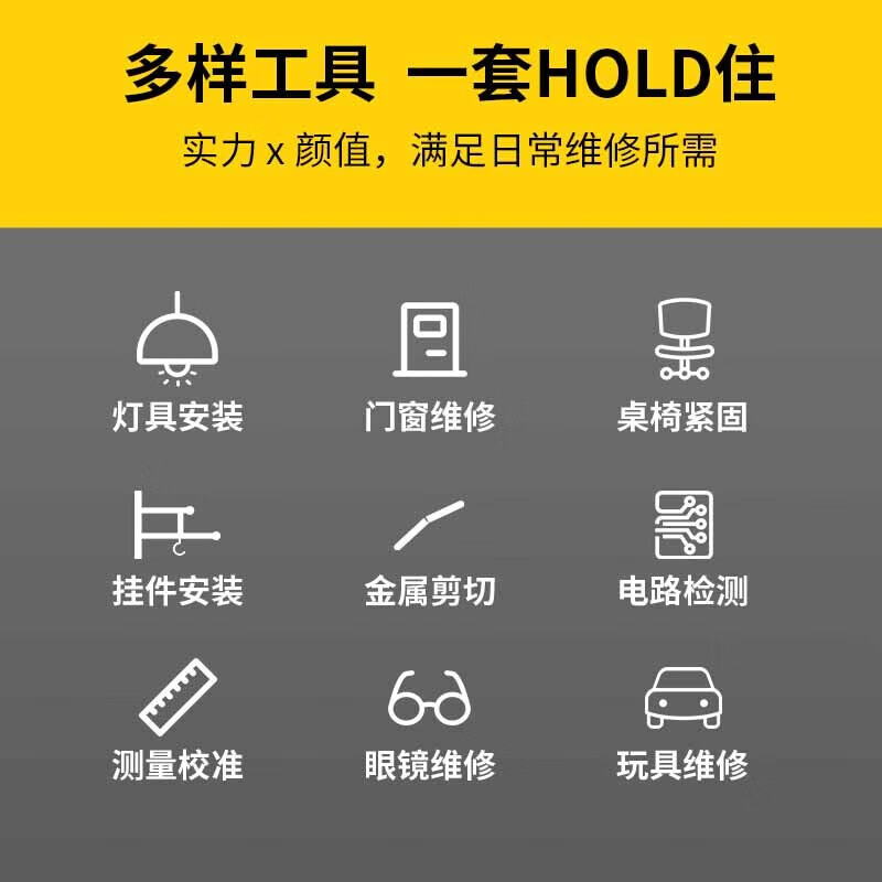 Stanley (STANLEY) Tool Set Tool Box Full Set Household Hardware Home Repair Screwdriver Set Industrial Grade Electrician Tool Kit Household Tool Set 45 Pieces MC-045-23