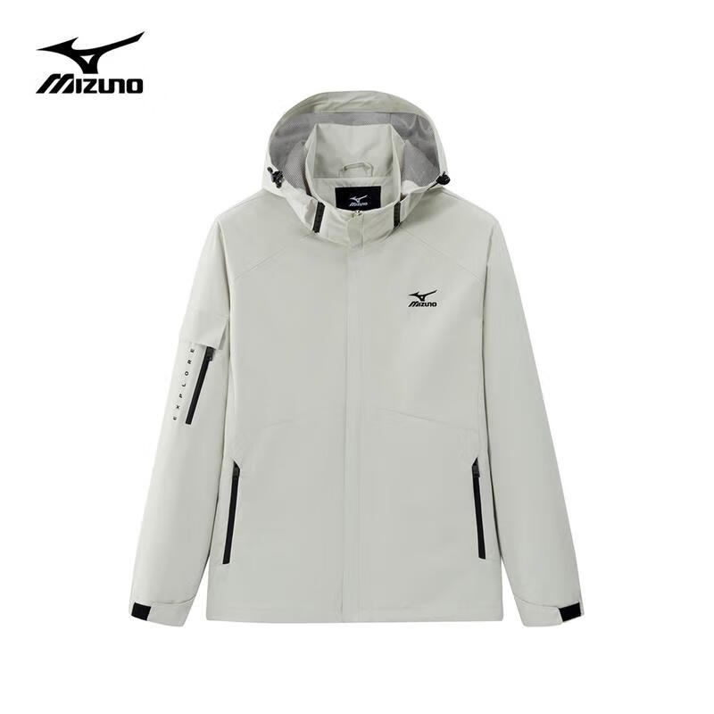 Mizuno (MIZUNO) outdoor casual jacket men's woven windproof and waterproof hooded jacket
