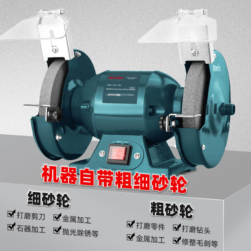 Ronix Germany (Ronics) industrial-grade vertical grinder desktop dust removal environmentally friendly grinder polishing machine