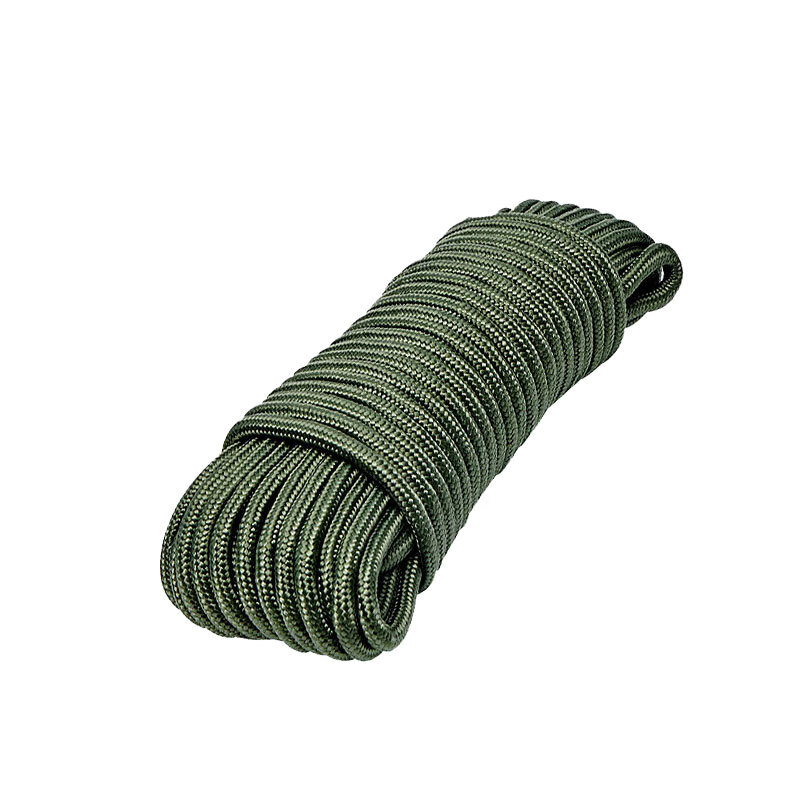 Xingba nylon rope 8mm*100 meters military green packing rope packing tape high-strength bundling rope core-wrapped wear-resistant and anti-aging nylon tie braided rope clothesline packaging rope