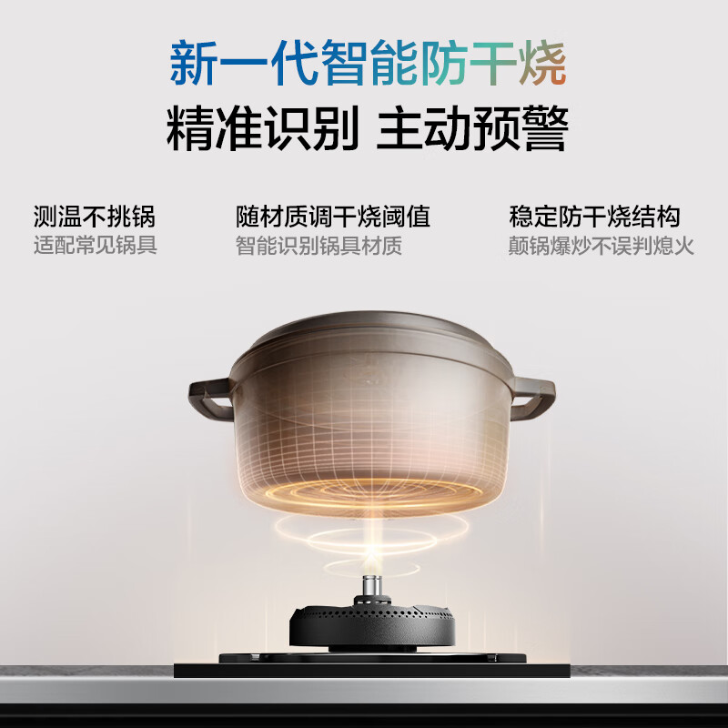 Robam's new all-purpose top-equipped Vulcan stove C5S natural gas timed anti-dry stove gas stove smoke stove linkage gas stove embedded double stove 59B8D