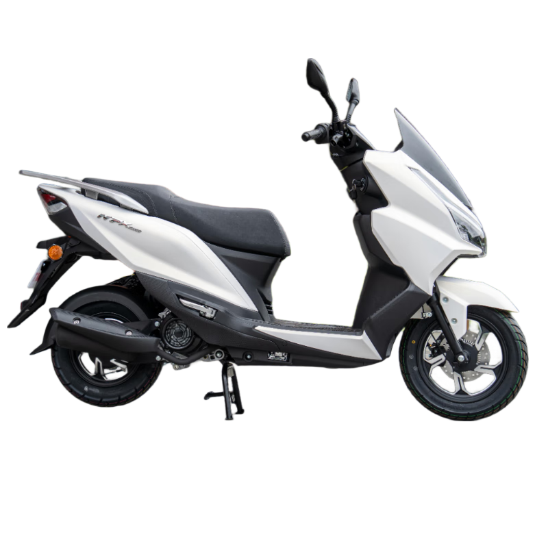 Flying Eagle NPX150 fuel two-wheel scooter, dual disc brakes, smart sports commuting, guardrail white supreme version