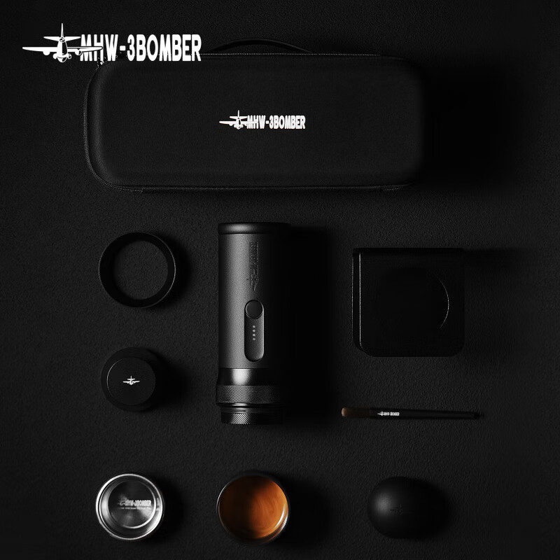 MHW-3BOMBER New Year's gift Bomber X-press58 Italian portable coffee machine Espresso extraction electric handheld machine X-press58 Italian coffee machine - black