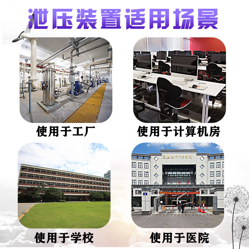 Heptafluoropropane pressure relief valve gas fire extinguishing and smoke exhaust device 800*400 pressure relief area (0.25 square meters)