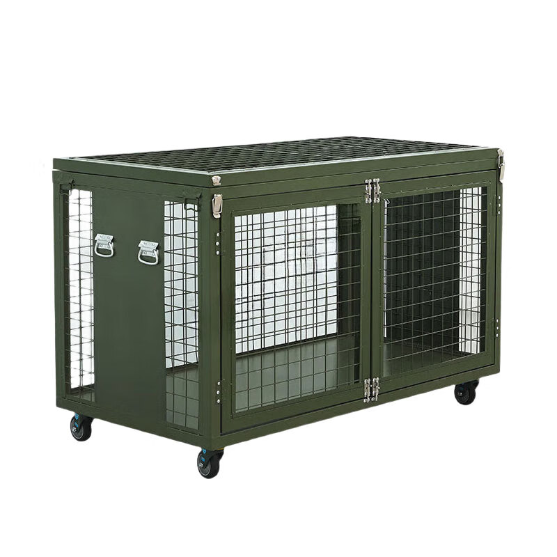 Jingsheng Fengbo military green removable mesh cage heavy material transport box wheeled pallet storage metal mesh cage removable with handle 1800*1000*1400mm