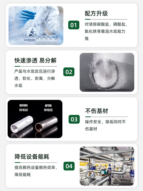 Boiler descaler special descaler cooling tower tube heat exchanger industrial powerful cleaning agent