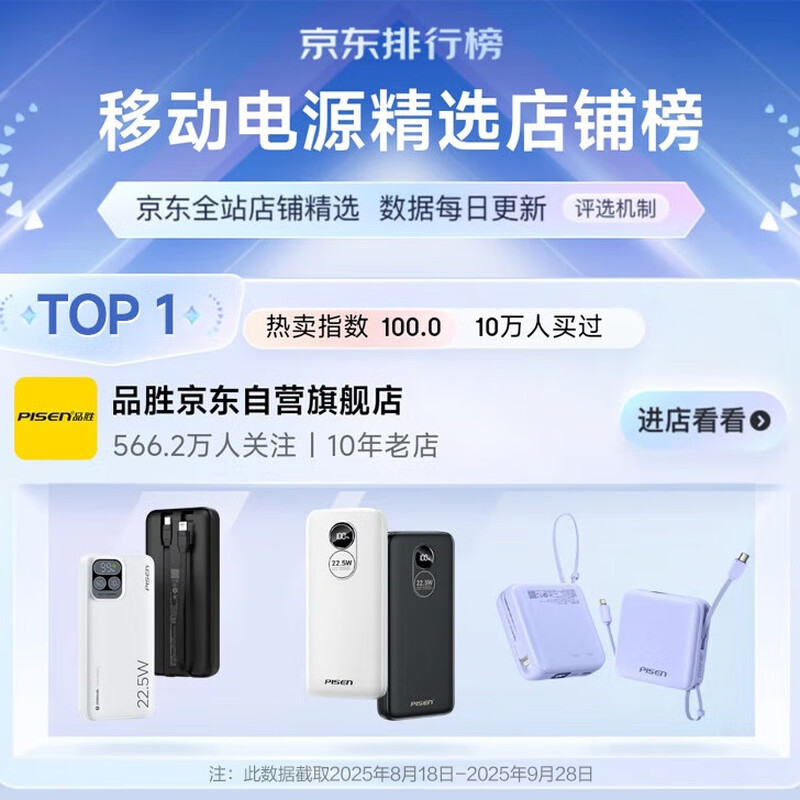 Pinsheng 3C certified aircraft power bank with 100W fast charging cable 130W total power 20000mAh mobile power supply 60W40W suitable for notebooks Apple 17 Xiaomi