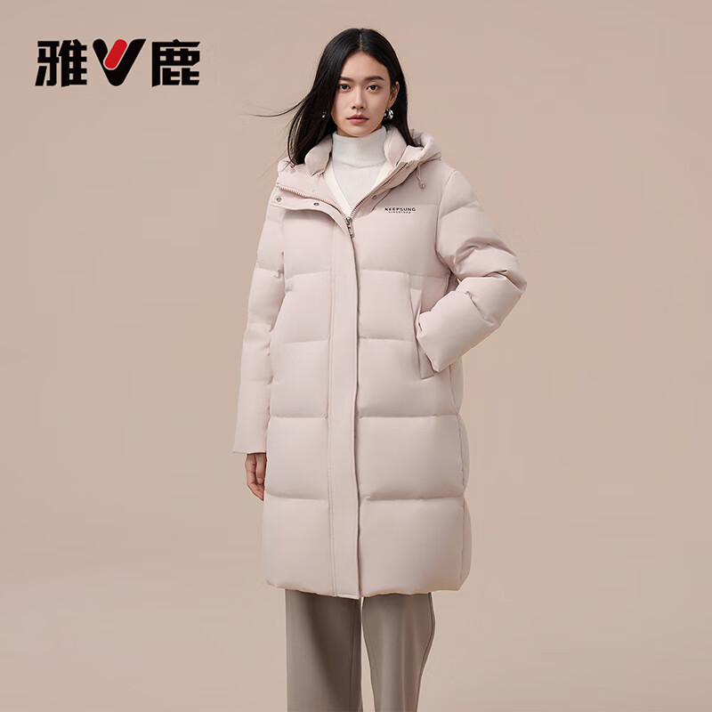 Yalu mid-length down jacket women's 2025 new winter hooded commuting all-match casual fashion thickened warm jacket