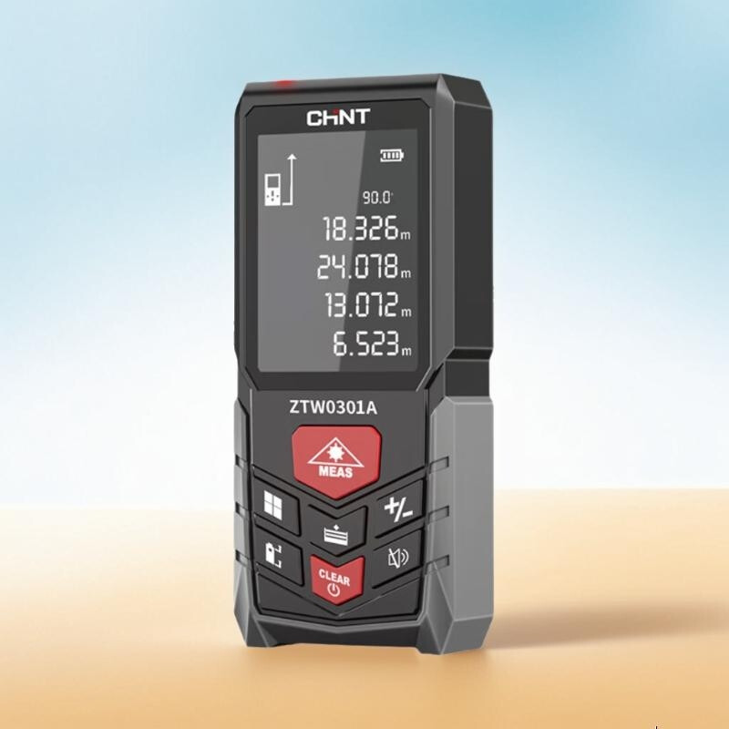 Chint (CHNT) laser range finder high-precision infrared handheld electronic ruler measuring ruler measuring instrument room measuring instrument voice model 50m