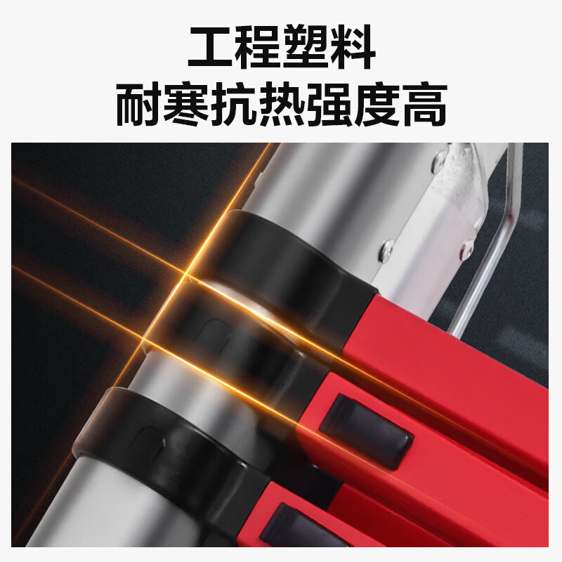 Huixiang Jingdong Industrial's own brand telescopic ladder herringbone ladder aluminum alloy thickened folding ladder engineering staircase multifunctional ladder 1.7 meters straight ladder 3.4 meters German standard upgraded and thickened
