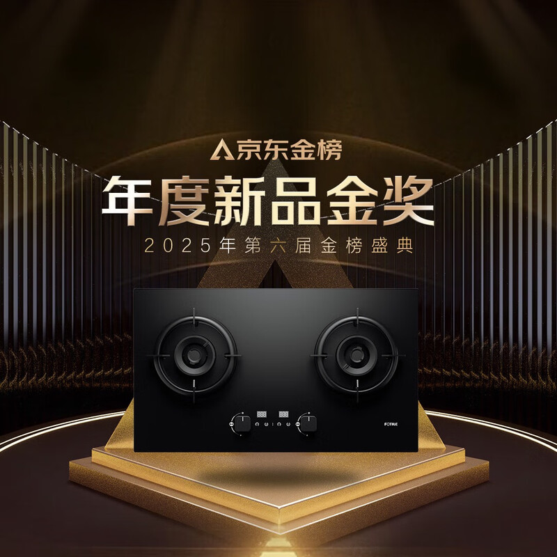 Fotile gas stove natural gas household embedded 5.2kW smoke stove linkage easy to clean TE21